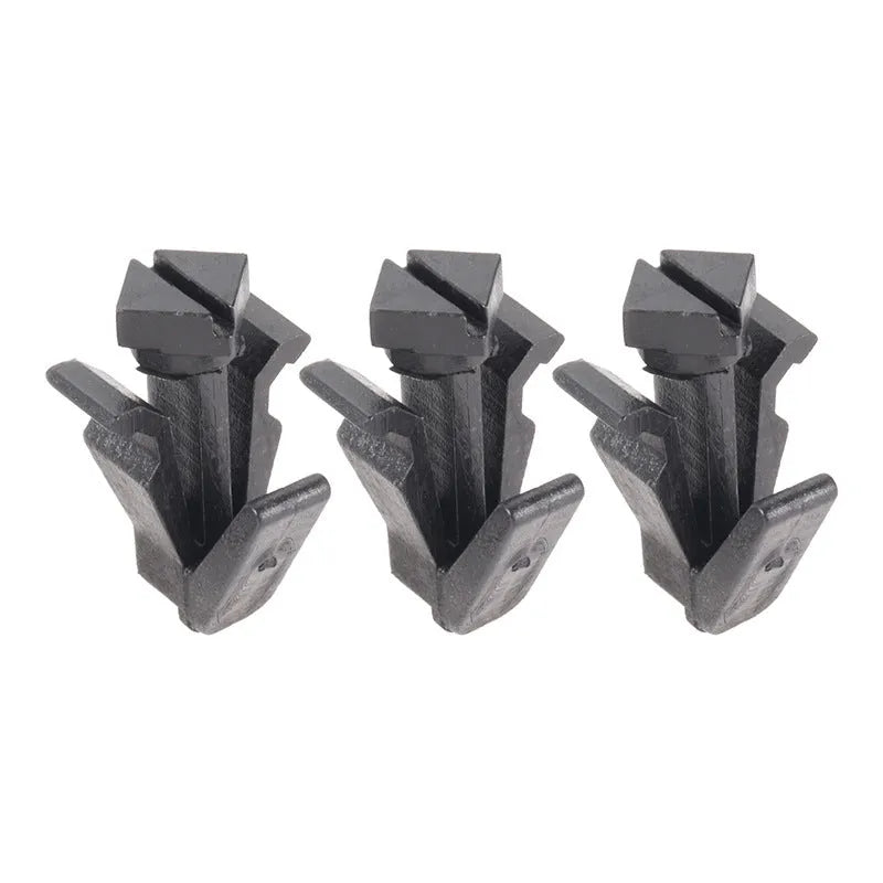 Black plastic automotive fastening clip for Nissan bumper and radiator grille, part number 76882-0M060