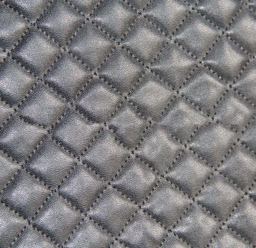Black quilted universal car seat covers made from PU and polyester fabric with sponge composite