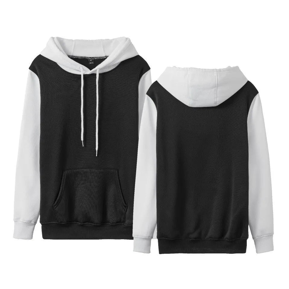 Loose-fit fleece-lined hoodie with contrast colour stitching in a two-tone colour option.