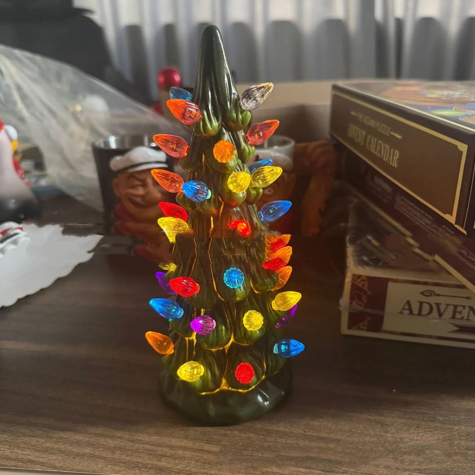 Resin Christmas tree decorations with LED lighting in European style designs
