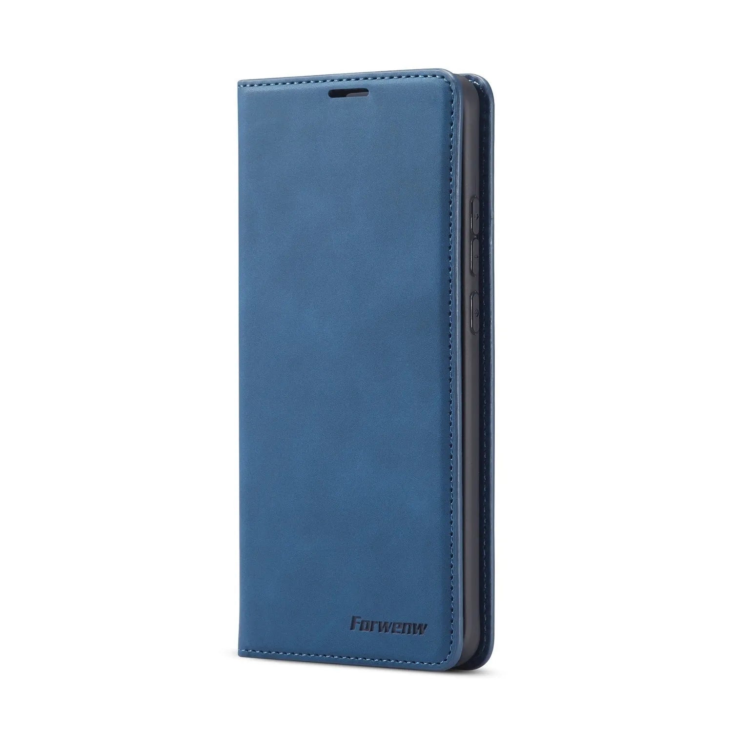 Flip leather phone case for Huawei P40 Pro with card slot, black colour, handmade PU and TPU construction