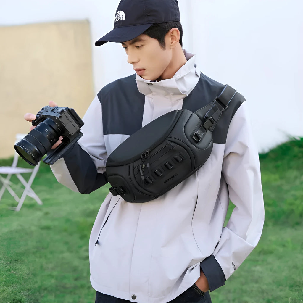 Waterproof shoulder camera bag in oxford cloth for DSLR cameras