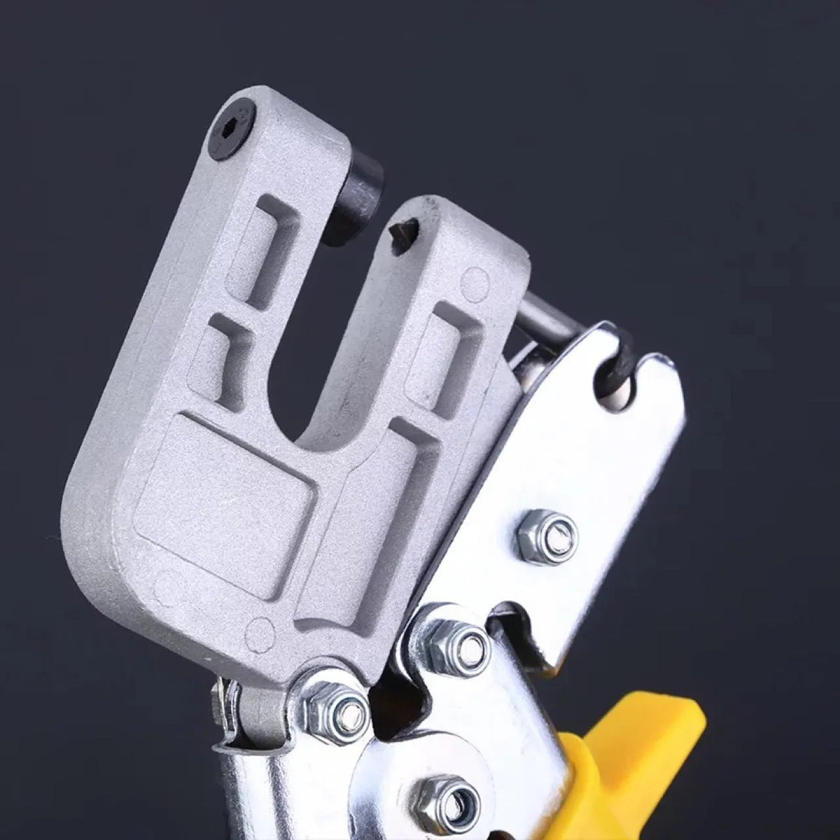 Yellow one-handed light steel keel pliers with 300cm blade for ceiling fixing