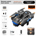 Black UAV drone with 8K camera and obstacle avoidance on a white background