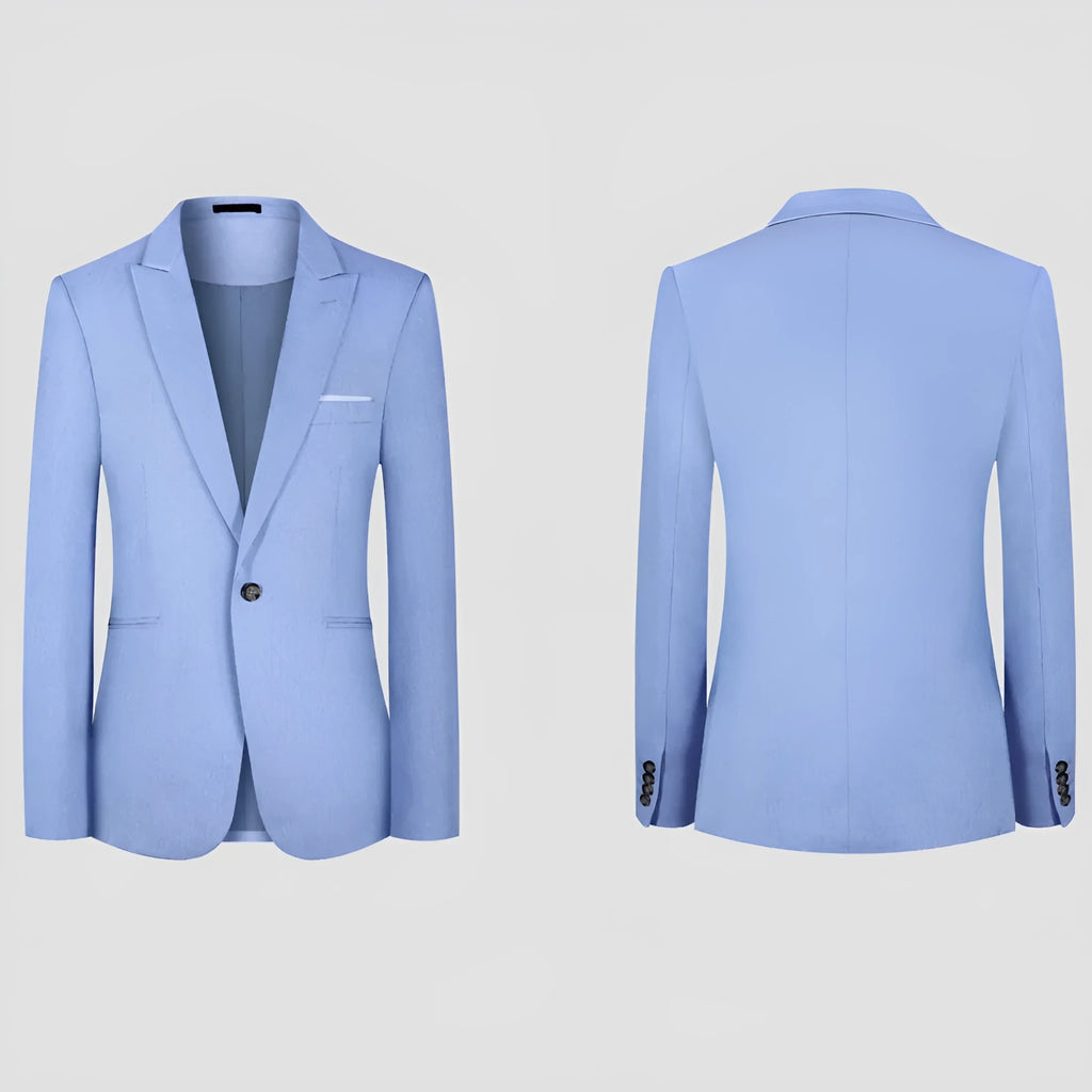 Men's western style casual suit in pink or light blue for spring and summer wear