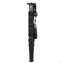Black carbon fibre six-section camera monopod fully extended to maximum 1540mm height