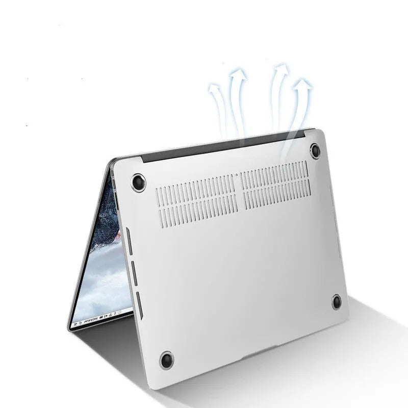 Transparent and black PC protective cases for MacBook Pro 14.2-inch and 16.2-inch laptops
