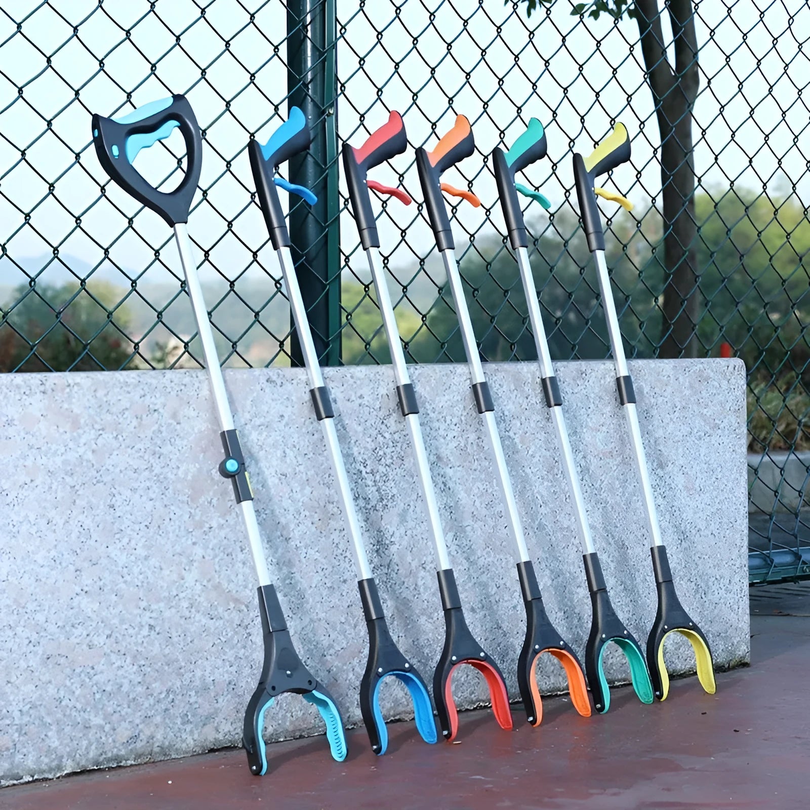 Plastic trash folder artifact with aluminium alloy clip in multiple colour options