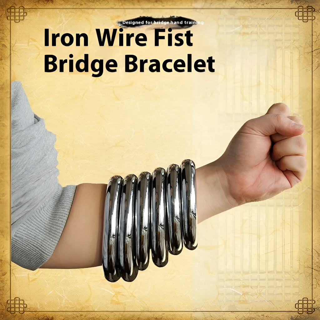 Wing Chun carbon steel training ring with electroplated finish showing three size options