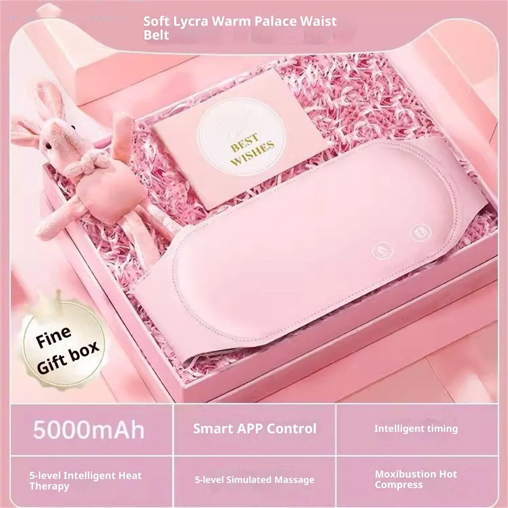 Intelligent heating belt with Lycra fabric and APP control for stomach ache relief