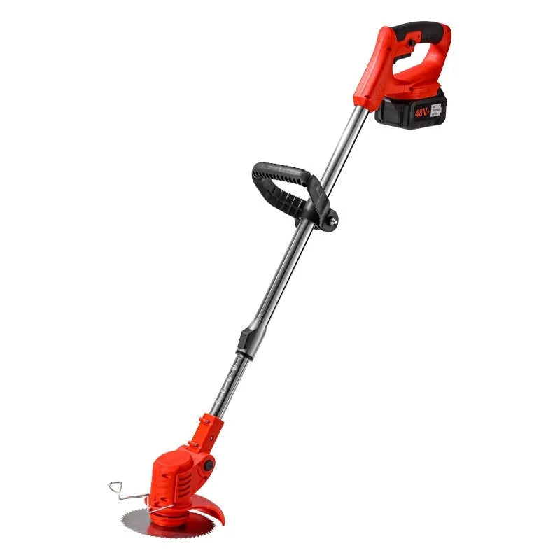 Portable weeding machine with adjustable handle in bare metal finish for household gardening