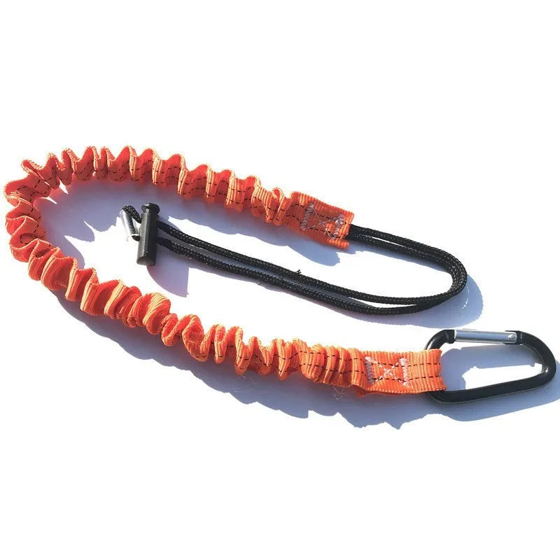 Orange fall protection rope for fishing rod with 90cm length and 10kg load capacity