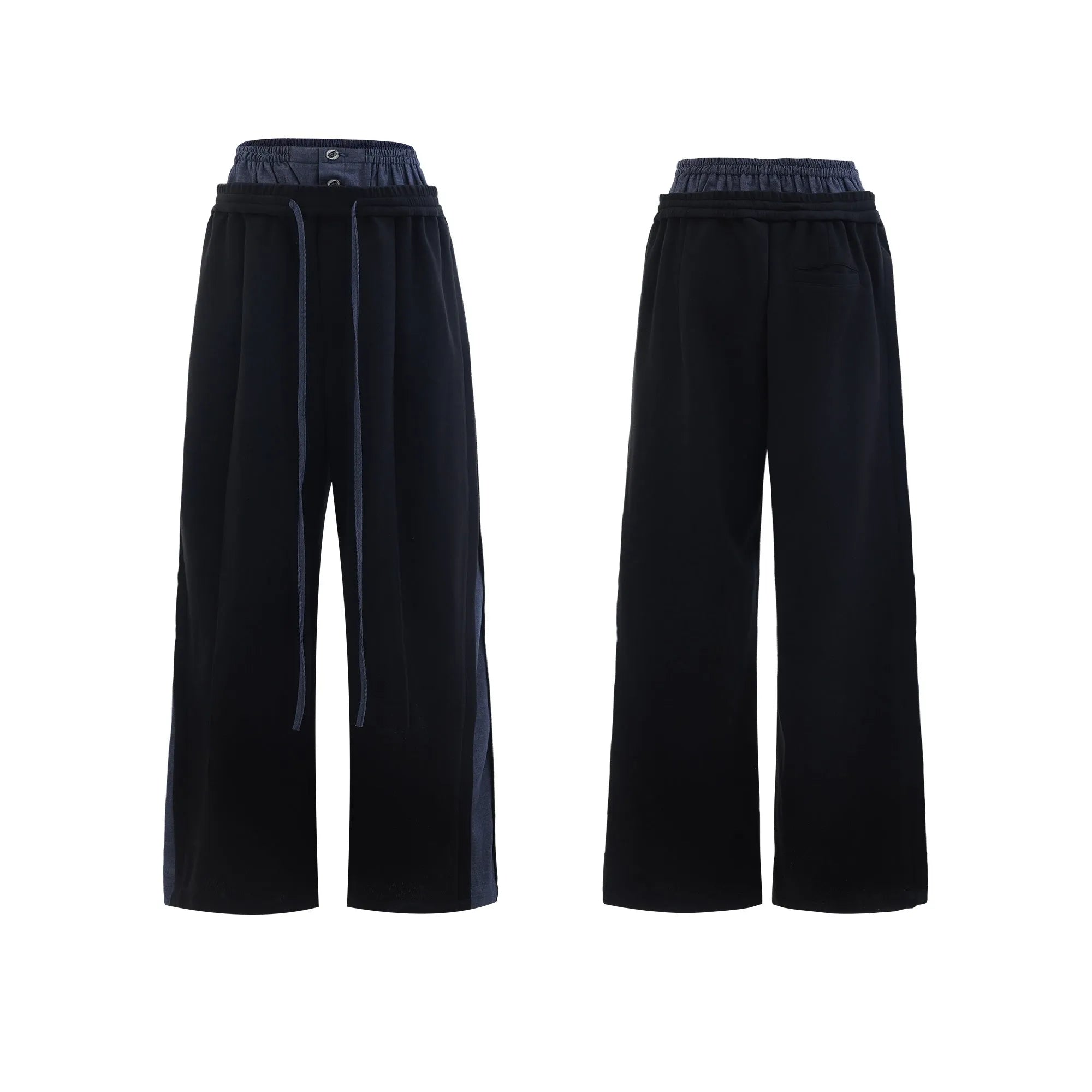 Men's black polyester hooded short sleeve jacket and trousers with three-dimensional stitching