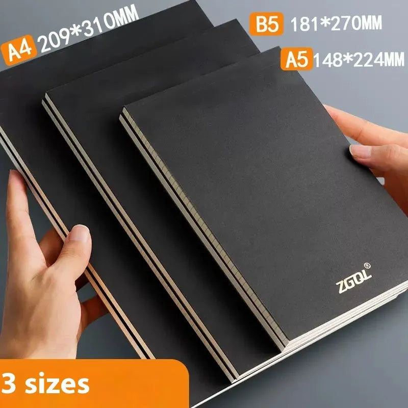 A5 B5 A4 writing pads with 80 tearable sheets in blank grid or lined ruling options