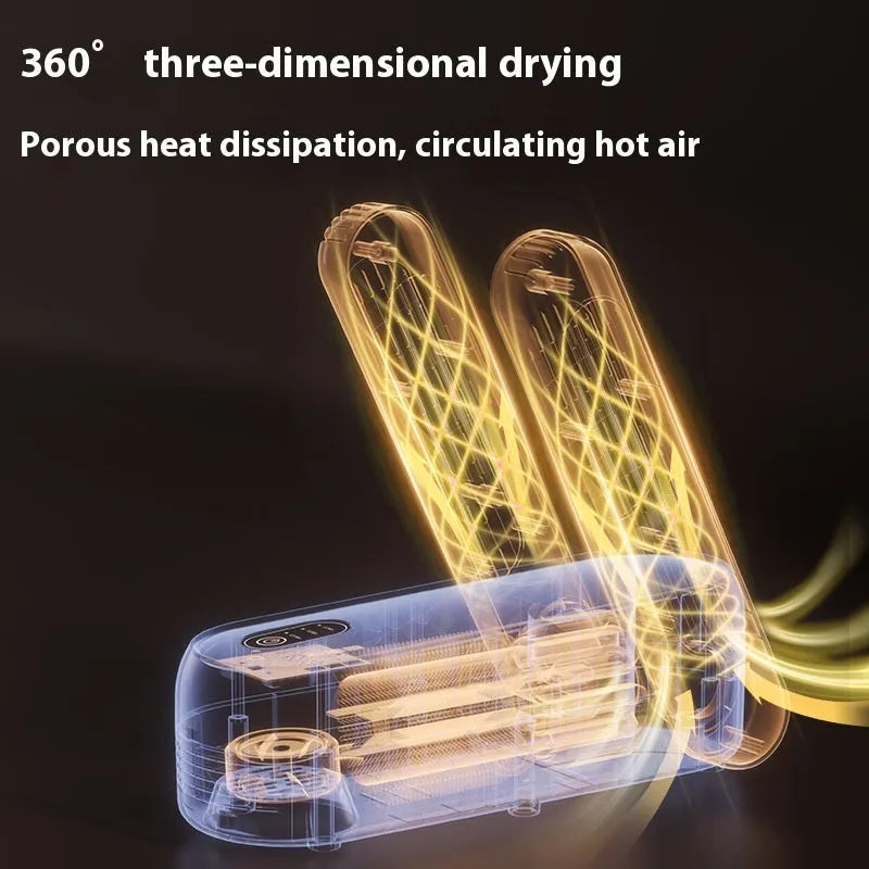 D4 intelligent automatic shoe dryer machine with black housing and timing controls