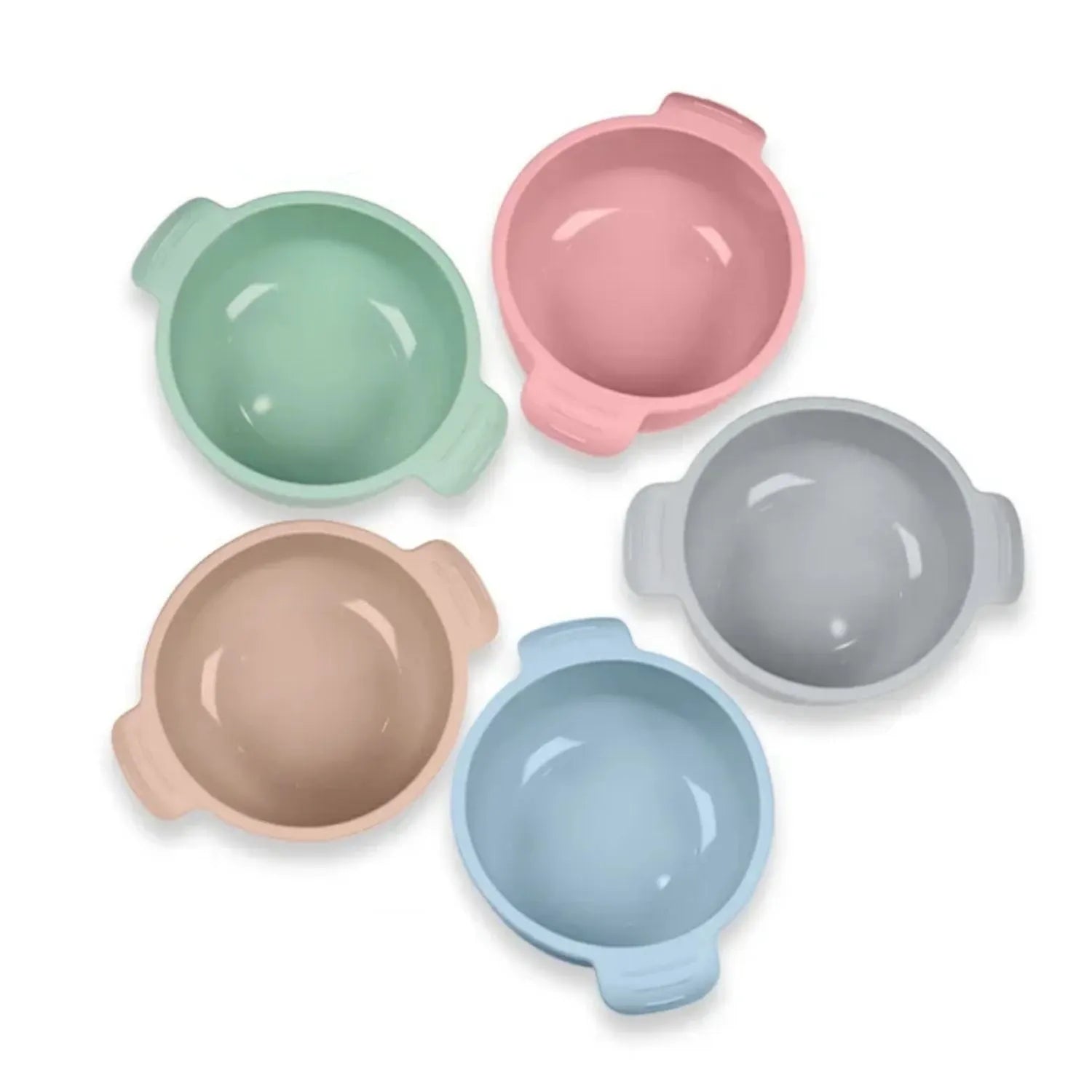 Silicone pet bowl with suction cup base in a choice of colours for dogs and cats