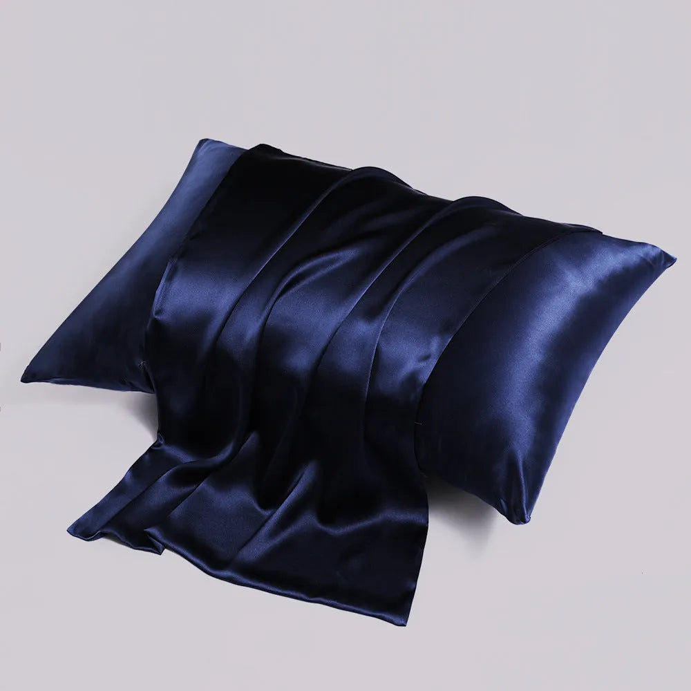 Zipper silk double-sided pillowcase in light champagne colour, 100% mulberry silk plain weave, 51x76cm size