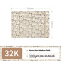 Feiluniao handmade fabric watercolour notebook with illustrated cover, open to show blank paper pages.