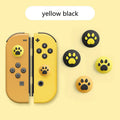 Nintendo Switch silicone joycon sleeve with four cat claw rocker caps in assorted colours