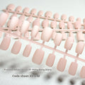 Frosted velvet PVC false nails with electroplated cat's eye effect in solid colour, short ladder sizes