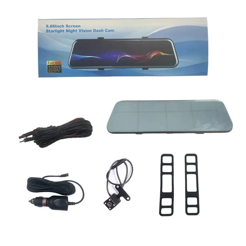 10-inch touch screen streaming video recorder with front and rear recording functions