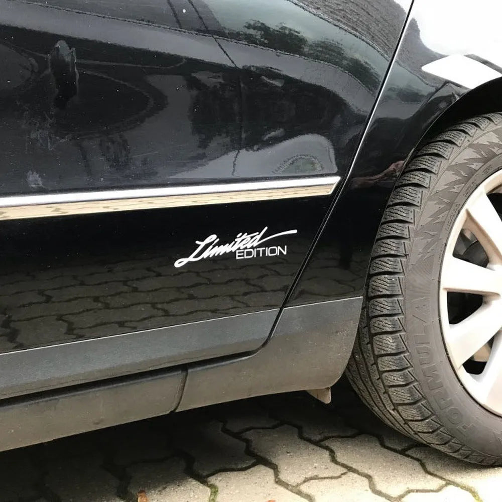 British reflective bumper sticker with English text in 16cm by 3.8cm size