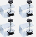 Stainless steel drawer panel fixing clip for cabinet and drawer assembly