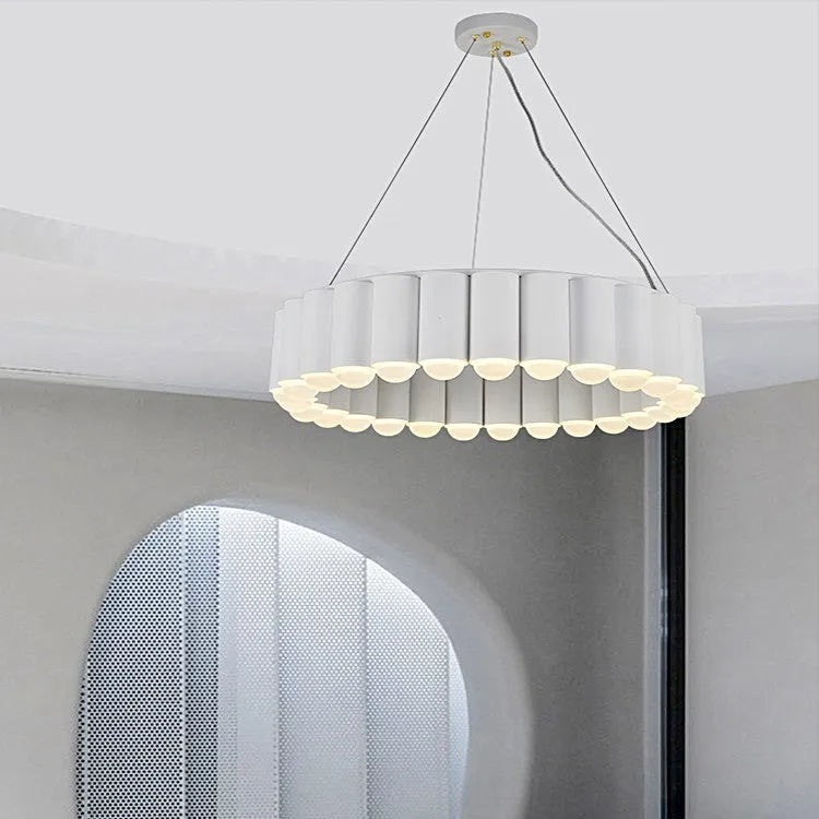 Nordic fish chandelier simple modern LED light aluminium PMMA shade for living room duplex villa