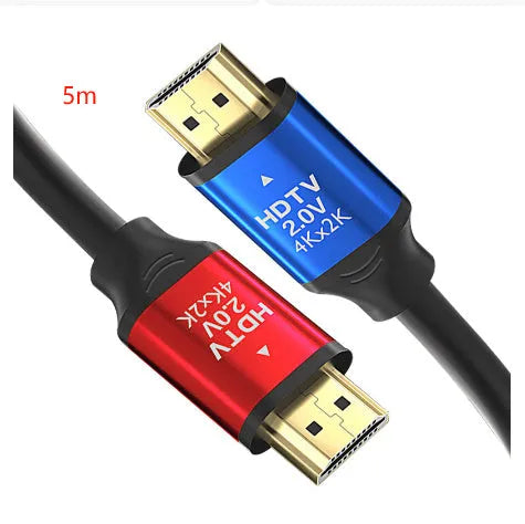 1.5 metre long HDMI cable with gold-plated aluminium alloy connectors on a white background.
