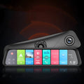 Black plastic 4G GPS navigation car dash cam with touch screen display