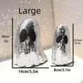 Silver Halloween ghost mirror patch decoration with mosaic inlay surface on glass
