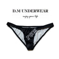 Low waist white polyester briefs for women on a mannequin.