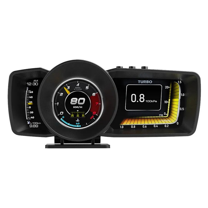 OBDII diagnostic computer with TFT screen display for vehicle monitoring and GPS positioning