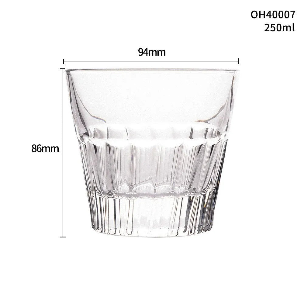 Whiskey shot glass thick bottom crystal 301-400ml capacity multiple colour options