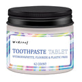 TP19 colour solid toothpaste tablets in container with 62 pieces for portable oral hygiene