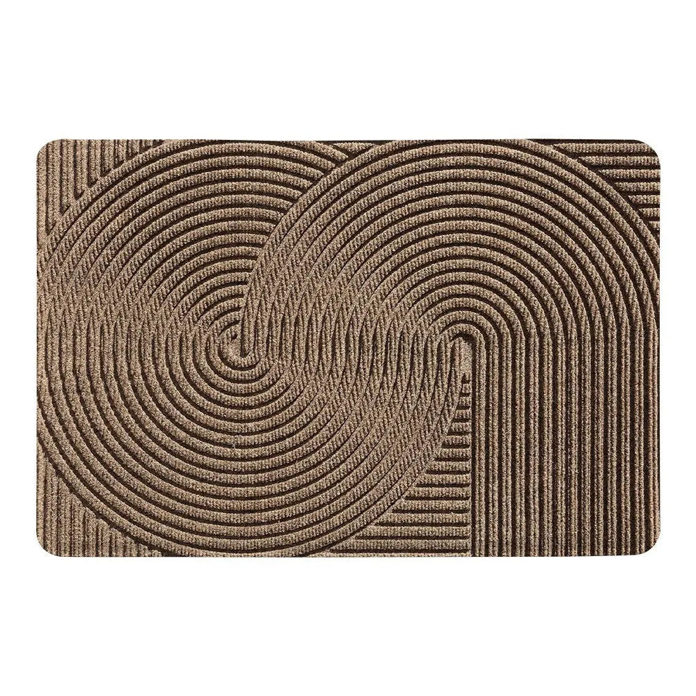 Green alien-shaped diatom oil entrance floor mat with cartoon anime pattern, measuring 60 by 90 cm.