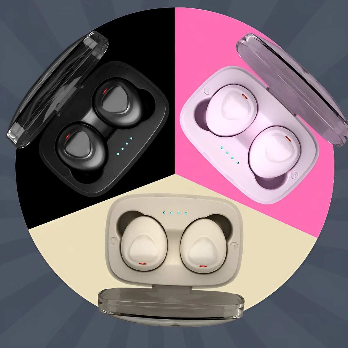 Bluetooth TWS sports mini wireless headset in black boxed finish with earplug fit and ABS casing