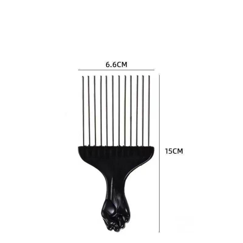 Male creative portable steel needle comb with plastic body over 20cm length
