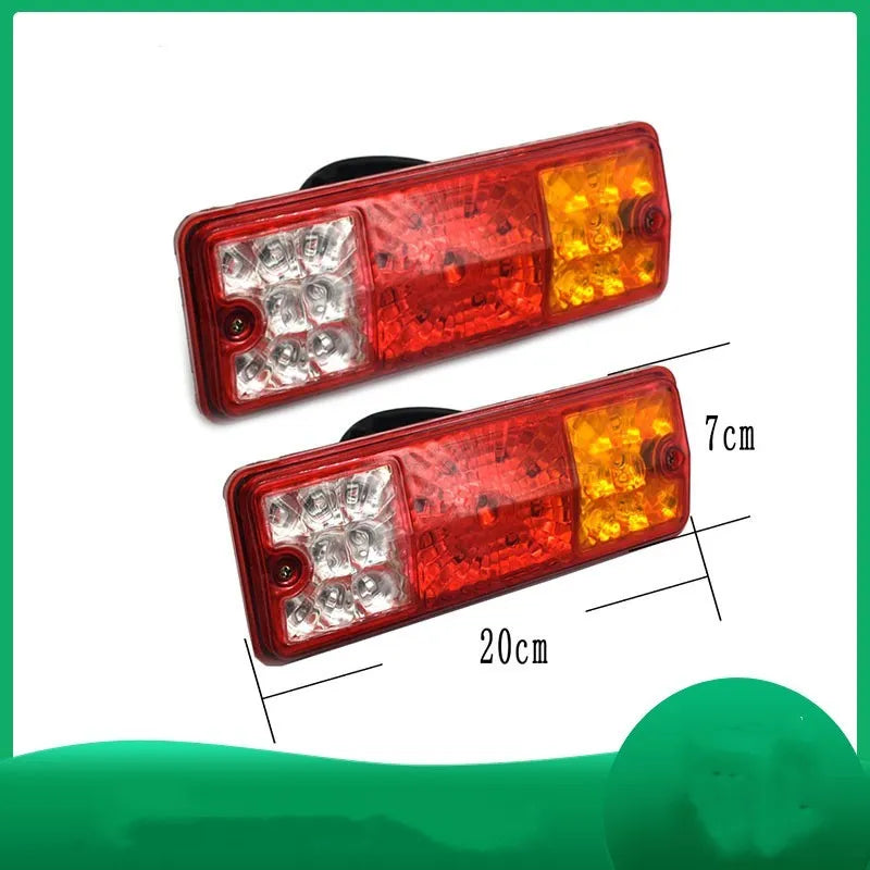 Black integrated shell semi-closed taillight for 12V and 48-60V electric tricycles
