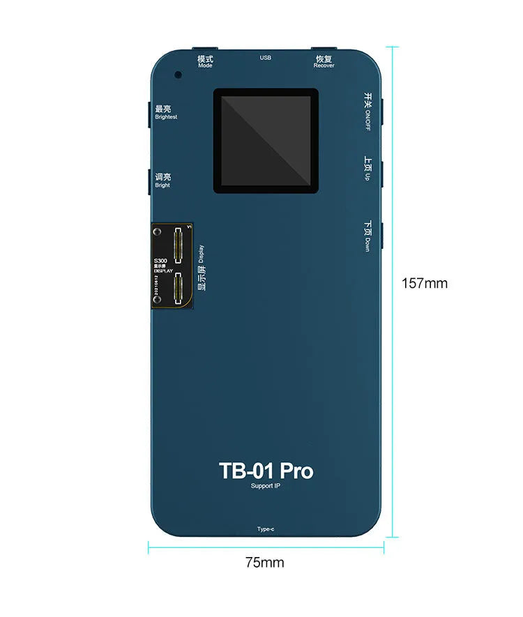 Intelligent mobile phone screen tester device for professional repair diagnostics with ABS and metal housing