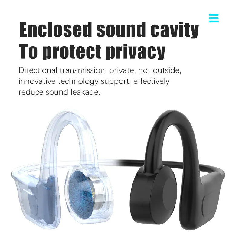 Black ear-mounted wireless sports Bluetooth headset with proprietary mould design