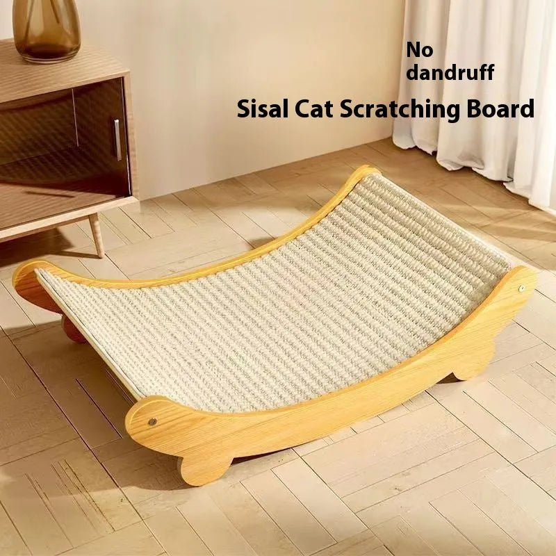 Sisal blanket cat scratching board in pastoral style, shown in two size options.