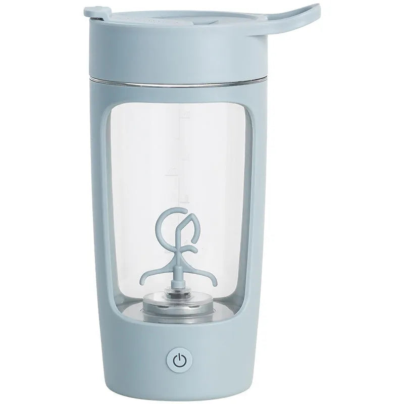 Portable automatic blender cup in black, blue, pink, or white colours showing 650ml capacity