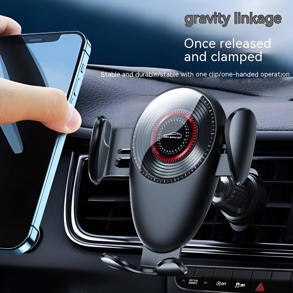 Black universal car air vent mobile phone bracket for navigation mounting