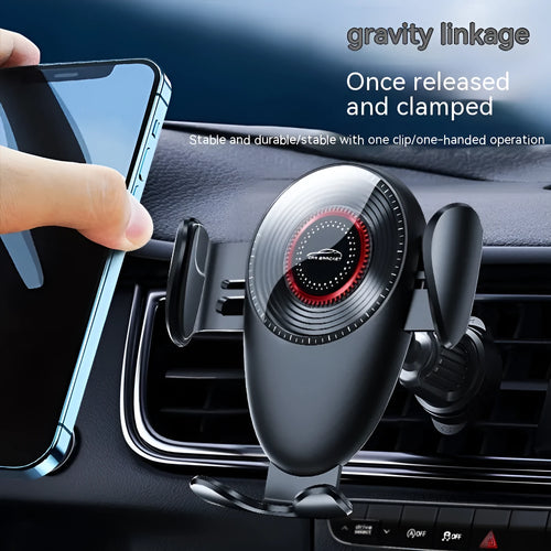 Black universal car air vent mobile phone bracket for navigation mounting