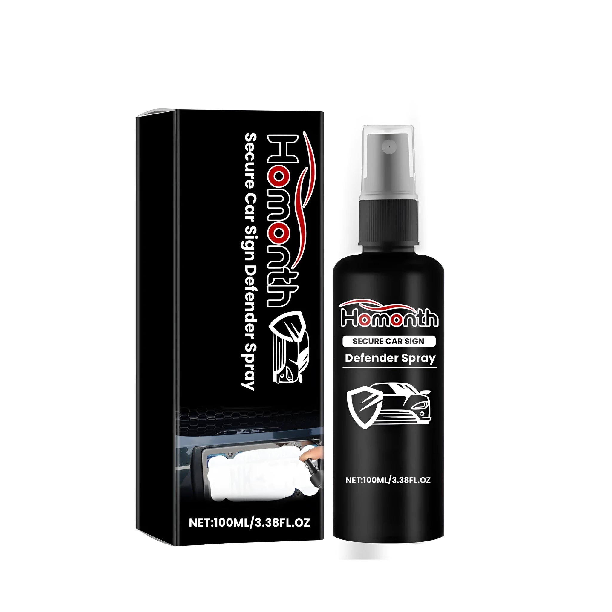 Secure car sign defender spray can for removing parking tickets from vehicle windows