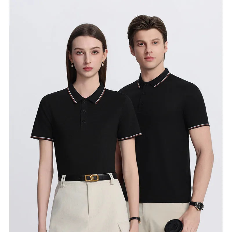 Solona ice-feeling short sleeve work polo shirt in multiple colours on a hanger.