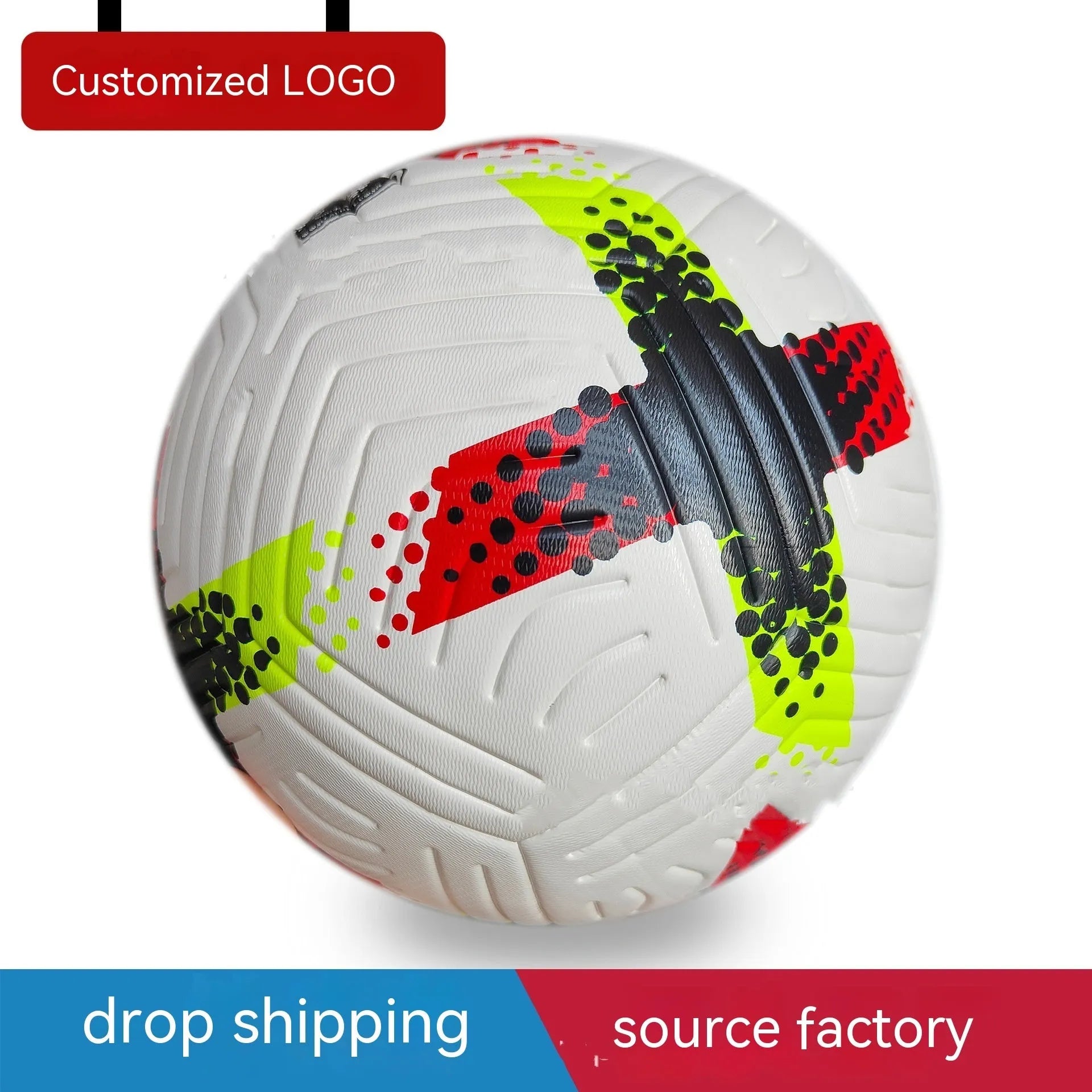 Fluorescent green size 5 training football for club league special matches