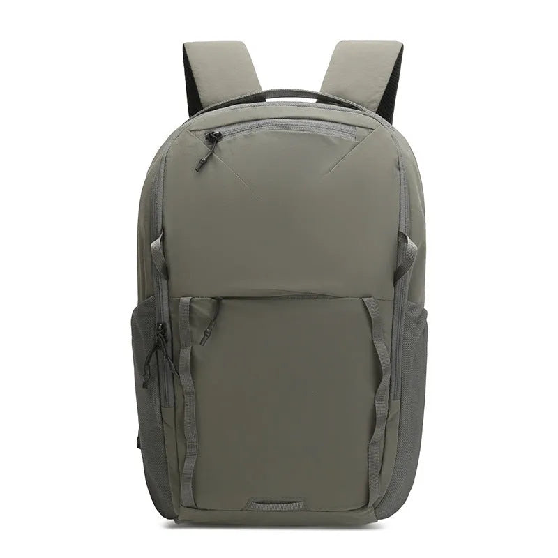 Waterproof 20L backpack in Taslan composite cloth with curved shoulder strap in beige colour
