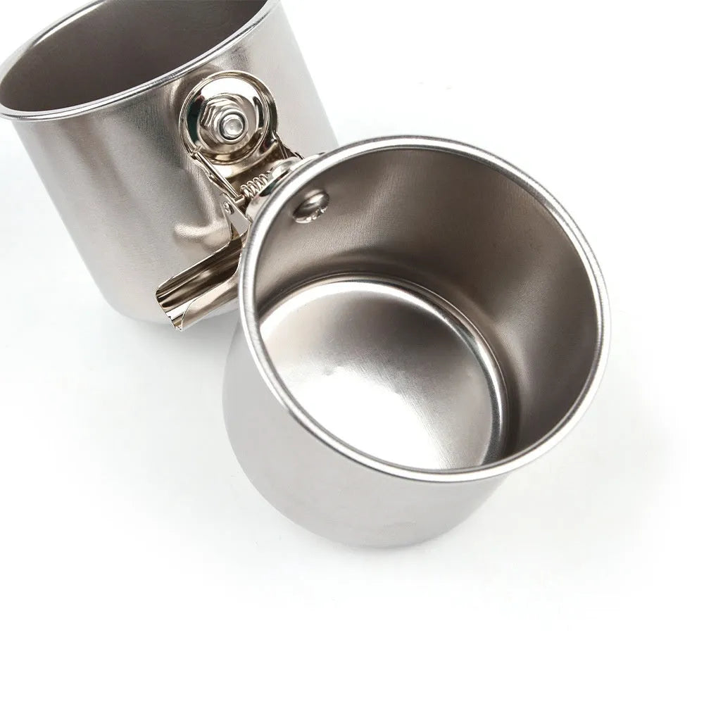 Stainless steel hanging bird feeder in natural metallic colour for outdoor garden use.